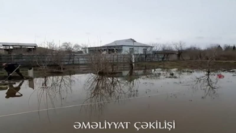 Füzuli və Cəlilabadda su basmış ərazilərdən yeni görüntülər (VİDEO)
