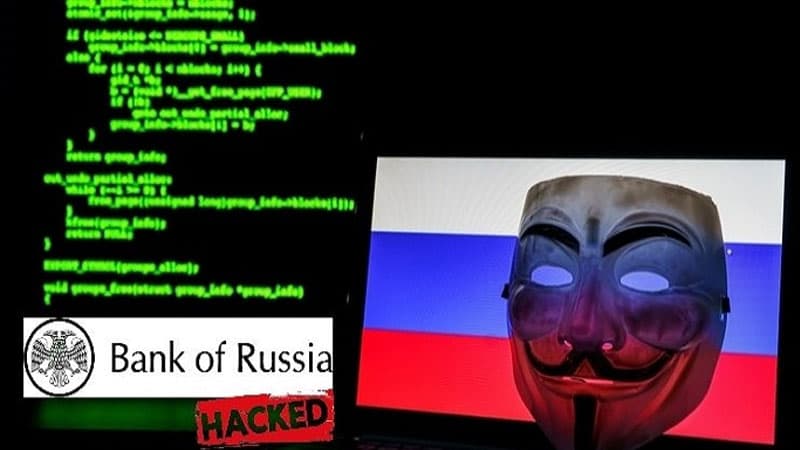 “Anonymous” Rusiya Mərkəzi Bankına aid 28 GB-lıq məlumatı yaydı
