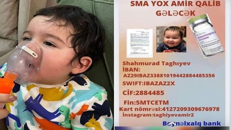 SMA xəstəsi olan balaca Amirin yardımınıza ehtiyacı var (FOTO)