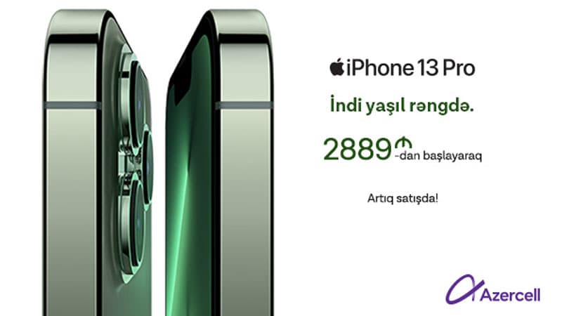 Azercell-dən yeni iPhone 13 modelləri alana 50GB internet paketi hədiyyə! (R)