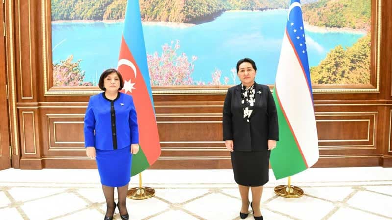 Sahibə Qafarova özbəkistanlı həmkarı ilə görüşdü