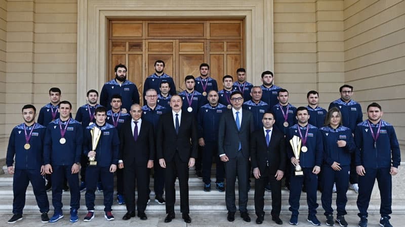 Prezident Azərbaycan millisinin üzvlərini qəbul etdi (YENİLƏNİB/FOTO)