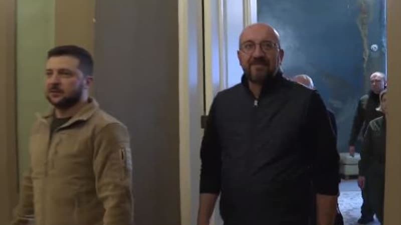 Şarl Mişel Kiyevə getdi, Zelenski ilə görüşdü (VİDEO)