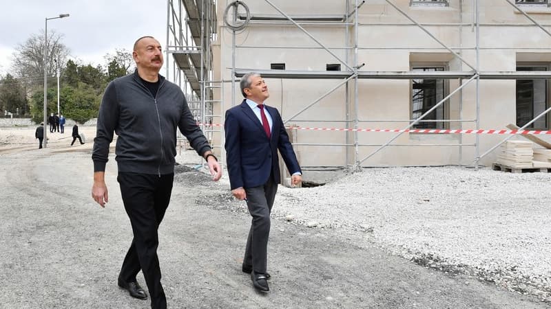 Prezident Şuşada inzibati binanın əsaslı təmiri və konfrans zalının tikintisi ilə tanış oldu (YENİLƏNİB/FOTO)