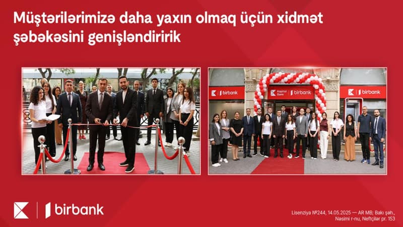 Kapital Bank 116 filial, 51 şöbə və 1274 ATM ilə ölkənin ən böyük xidmət şəbəkəsinə malik bankıdır