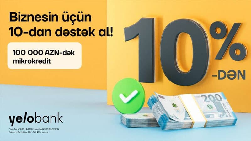 Biznesin üçün 10-dan dəstək al!