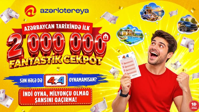 Tarixi rekord: cekpot ilk dəfə 2 000 000 manatı keçdi