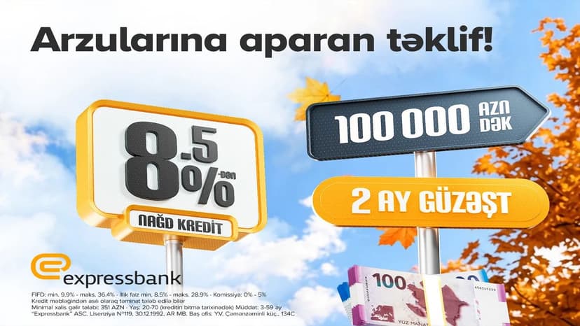 Bu bank minimum 8.5%-lə kredit təklif edir