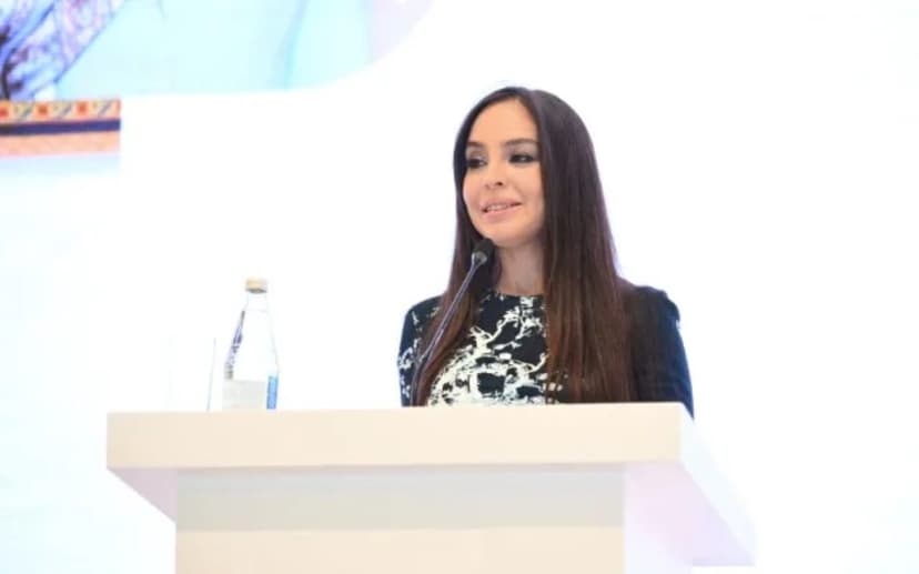 Leyla Əliyeva “Sülh kitabı”nın təqdimatında çıxış etdi (FOTOLAR)