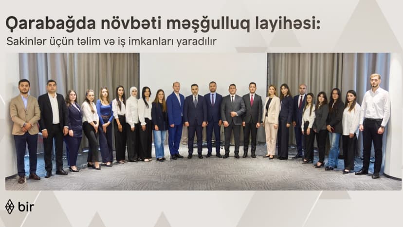 Bir ekosistemi Qarabağ sakinləri üçün yeni məşğulluq layihəsinə start verib