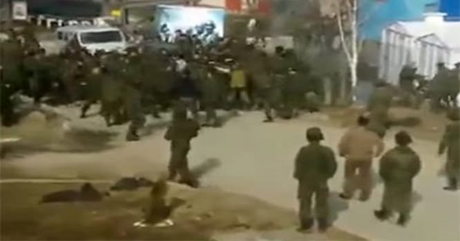 Hərbi hissədə kütləvi dava - Çeçenistanda +Video