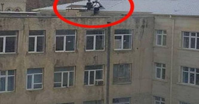 Bakıda məktəb binasının damında şagirdlərin "ölüm rəqsi"