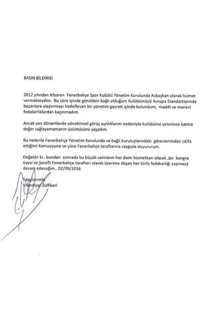 Azərbaycan əsilli iş adamı "Fənərbaxça"dan istefa verdi - Rəhbərliklə yola getmirdi