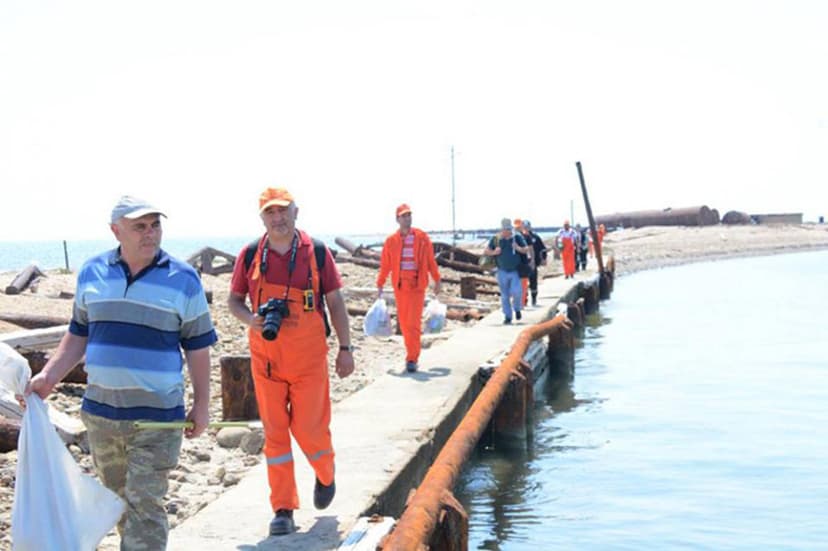 Xəzər adalarında ilk dəfə elmi tədqiqatlar aparılır (FOTO)