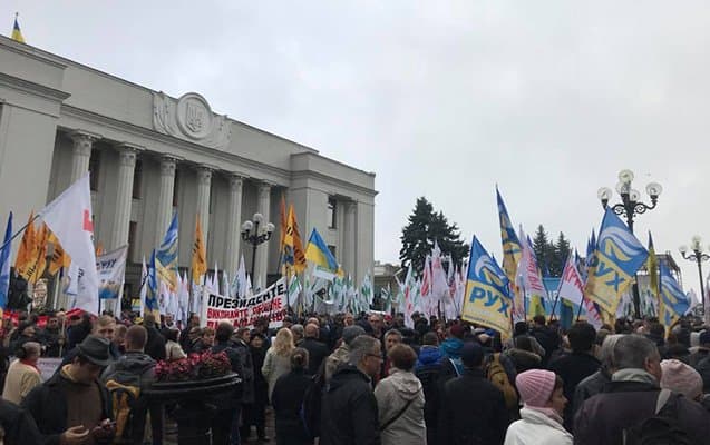 Diasporamız Saakaşviliyə dəstək üçün mitinqə qatıldı (FOTO)