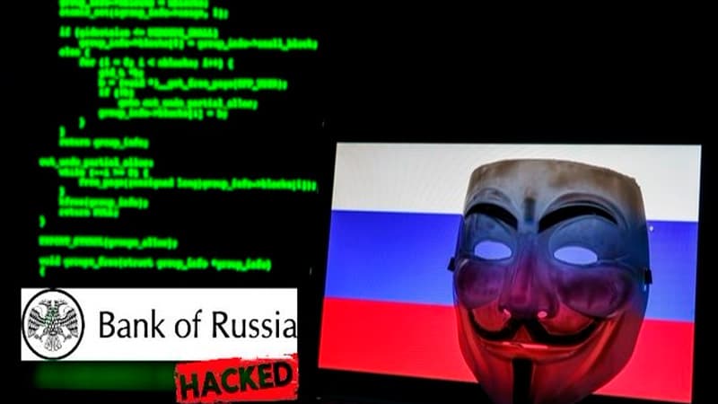 "Anonymous" Rusiya Mərkəzi Bankını "sındırdı": 35 min gizli fayl 48 saat ərzində açıqlanacaq!